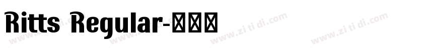 Ritts Regular字体转换